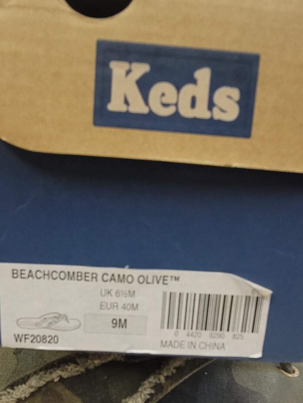 Keds Beachcomber Camo Olive Flip Flops